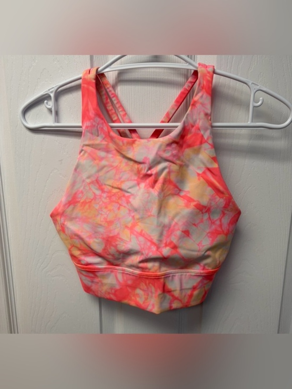 Lululemon Energy Bra High Neck Long Line Shibori *Medium Support B-D - Sz 6